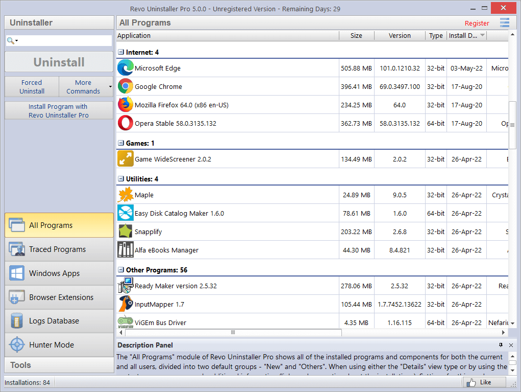 Revo Uninstaller Pro: Registry Tuner or advanced registry editing view